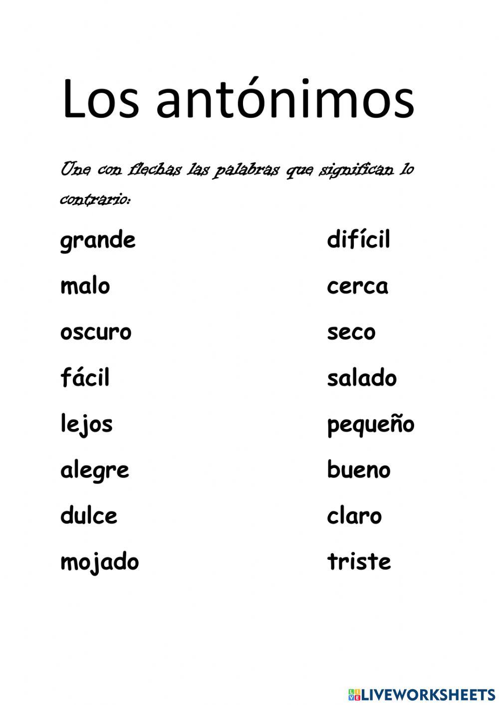 Antónimos