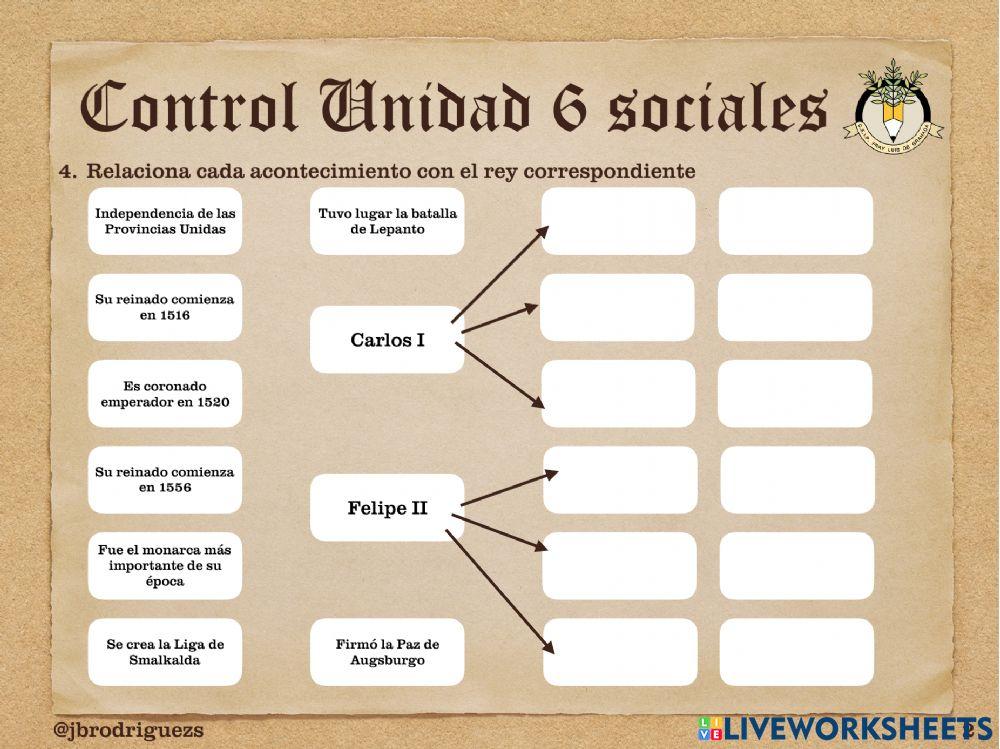 Control U.6 sociales 5º