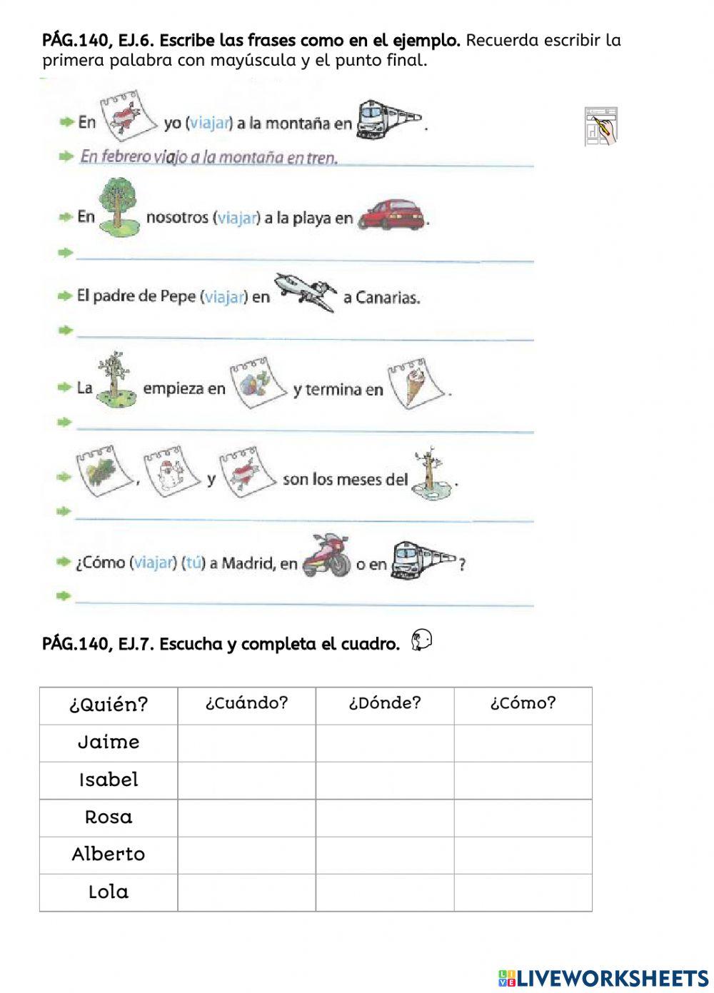 Tema 12: el tiempo y las vacaciones