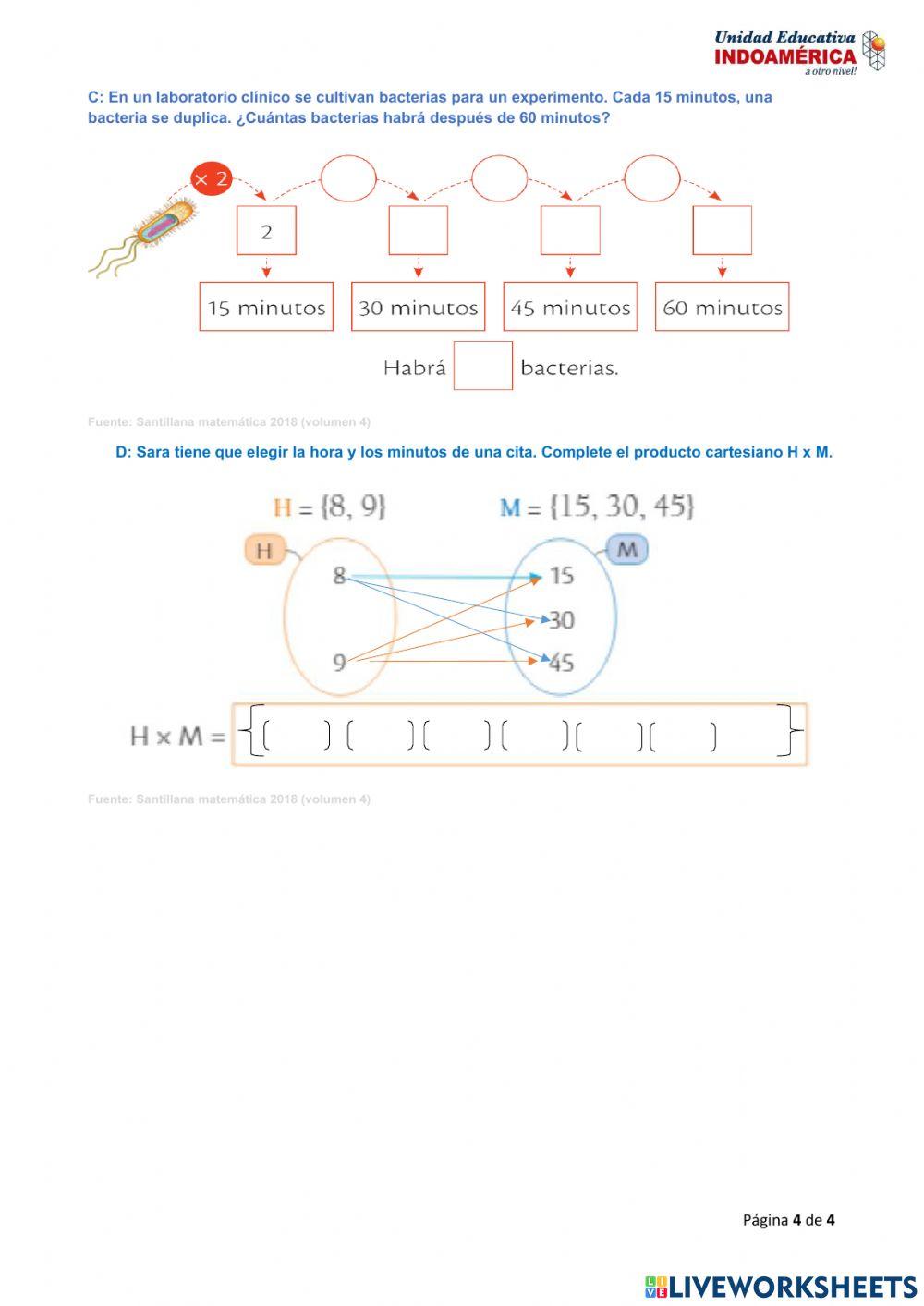 Evaluación de matemática