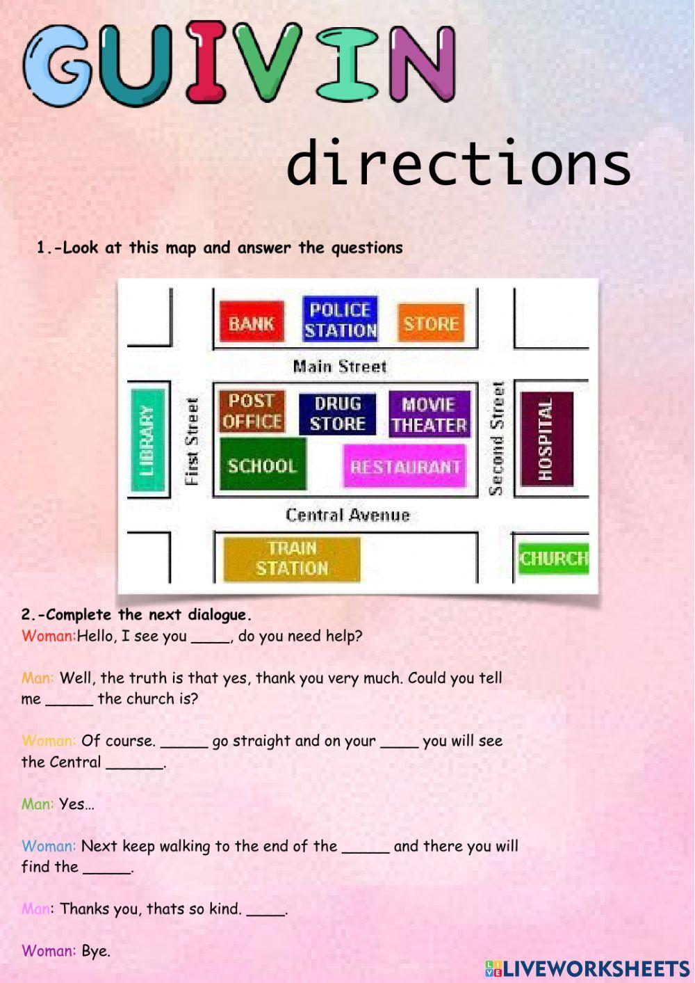 Las direcciones en ingles