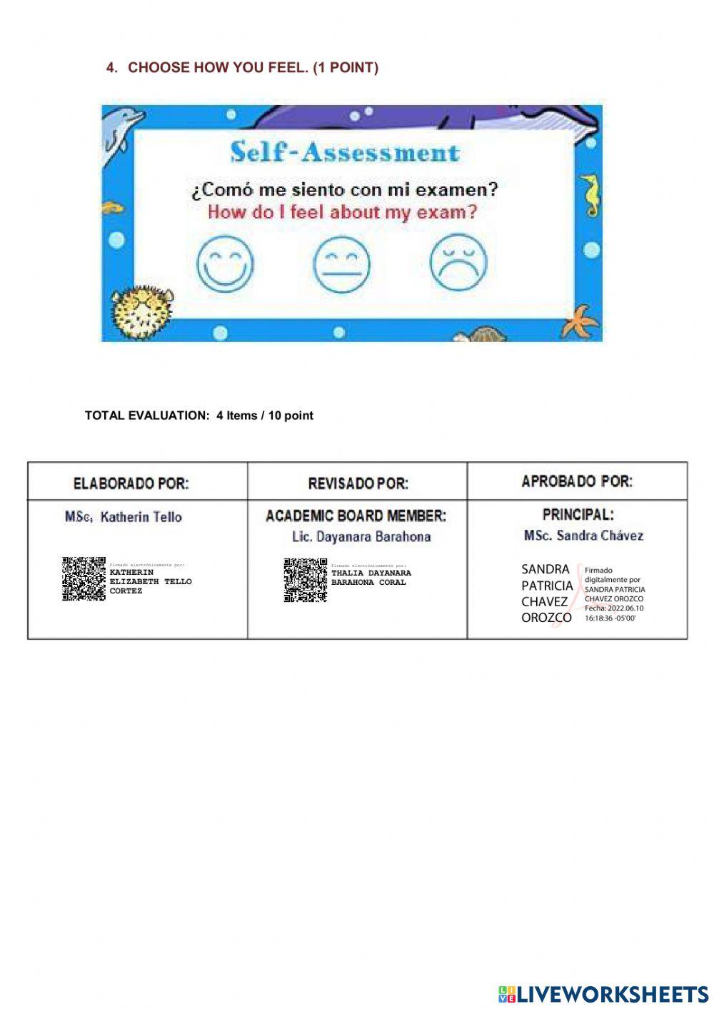 Secon quimestral 5th exam