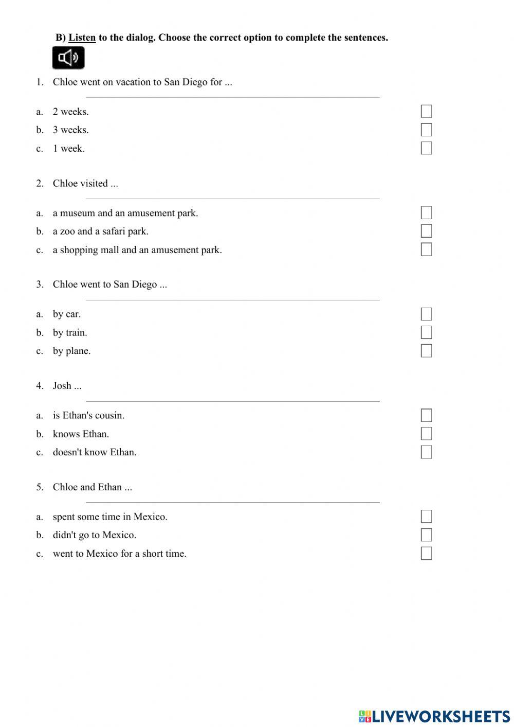 TA - unit 07 ID ONE B - exam