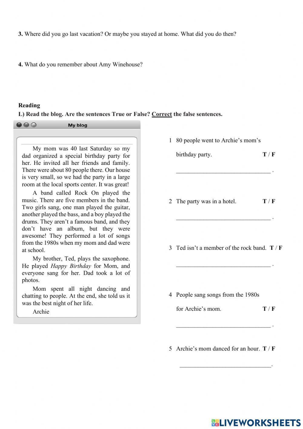 TA - unit 07 ID ONE B - exam