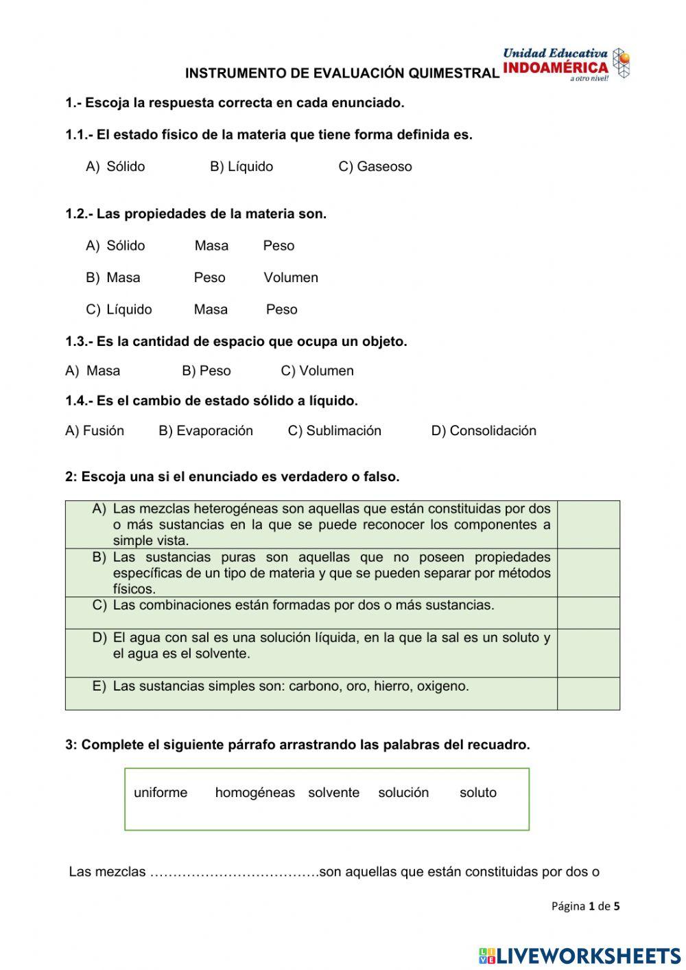 Evaluación quimestral de CCNN2