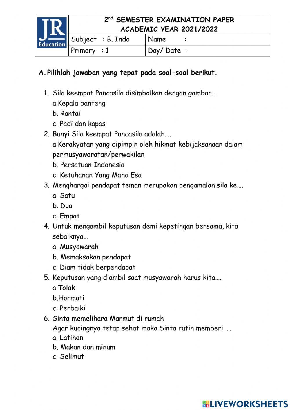 2nd semester PPKn Jimmy Huang