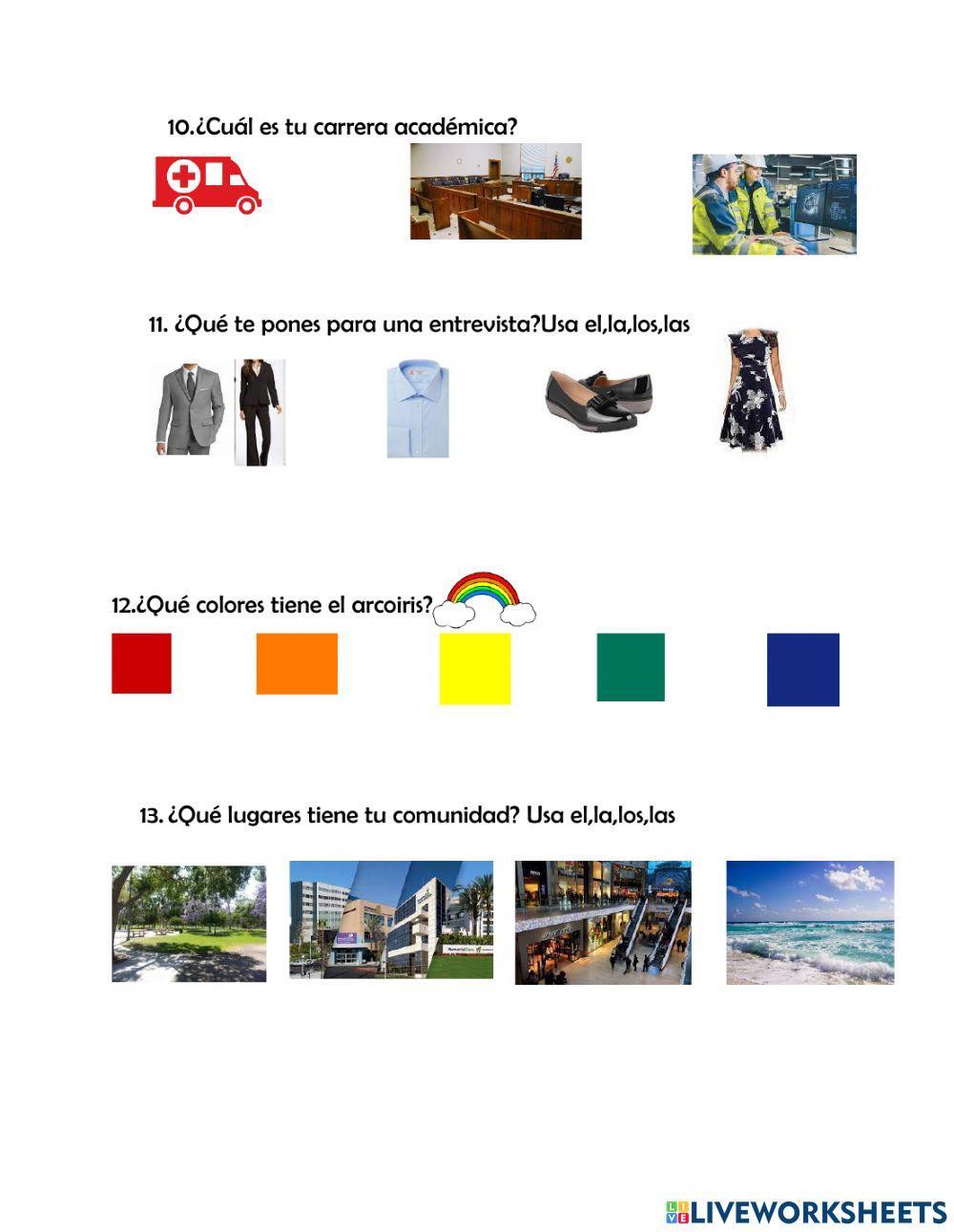 Spanish Second Semester Review