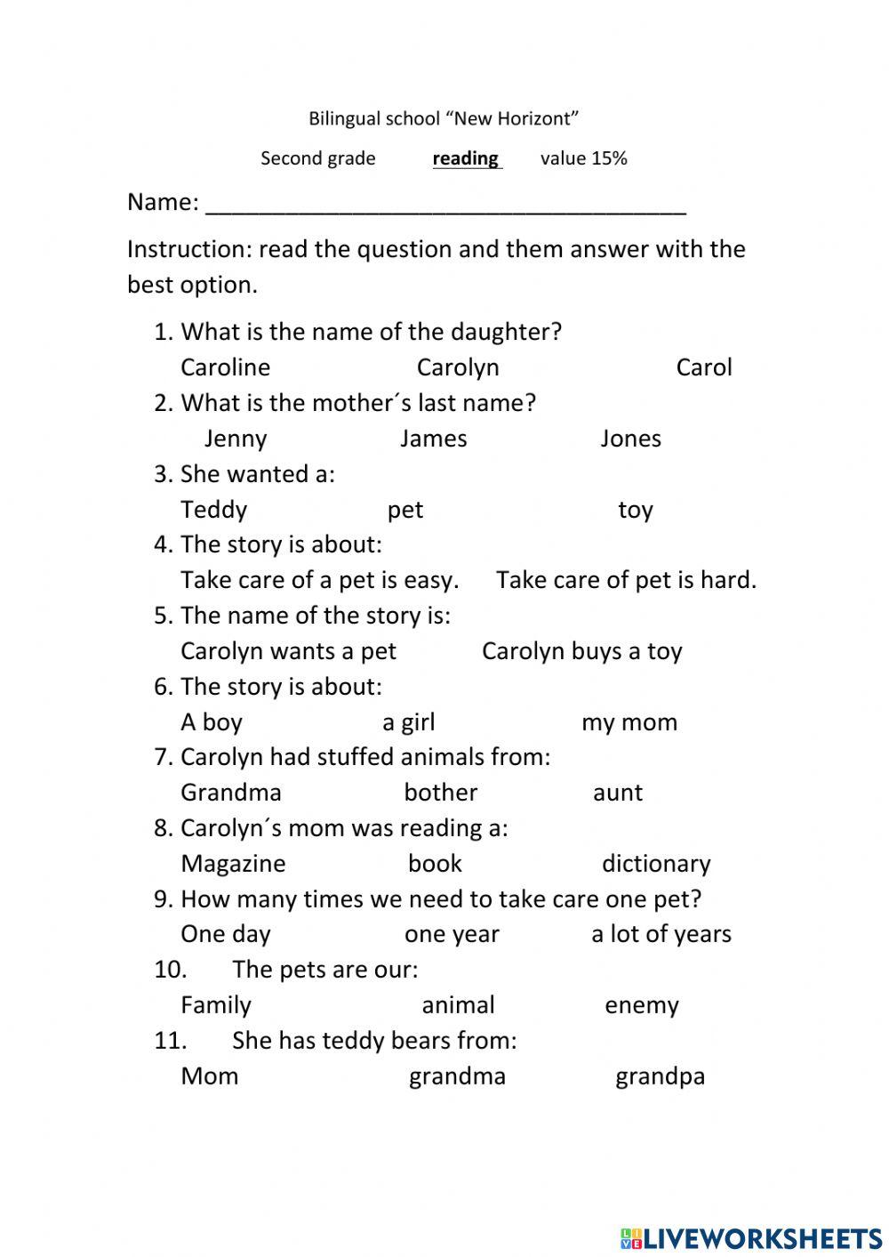 Carolyn wants a pet Carolyn wants a pet
