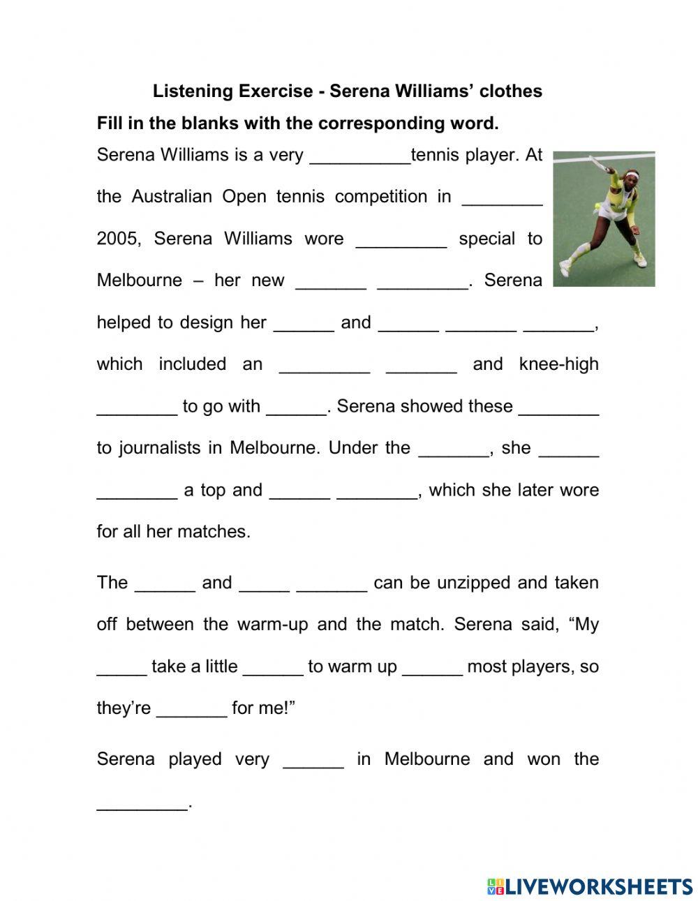 Serena Williams' clothes