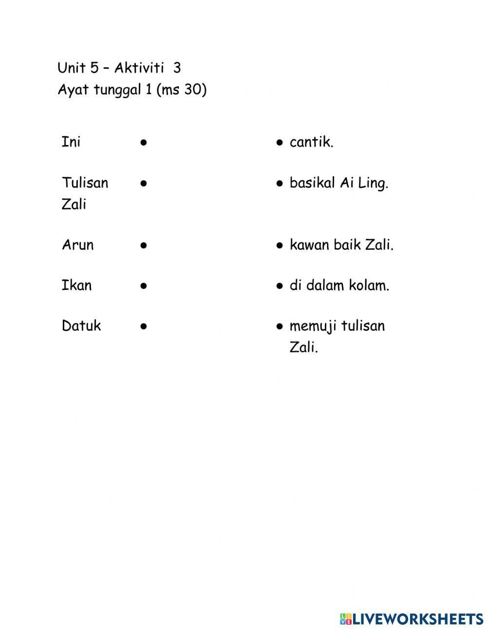 Tahun 1 Unit 5 Ms 30