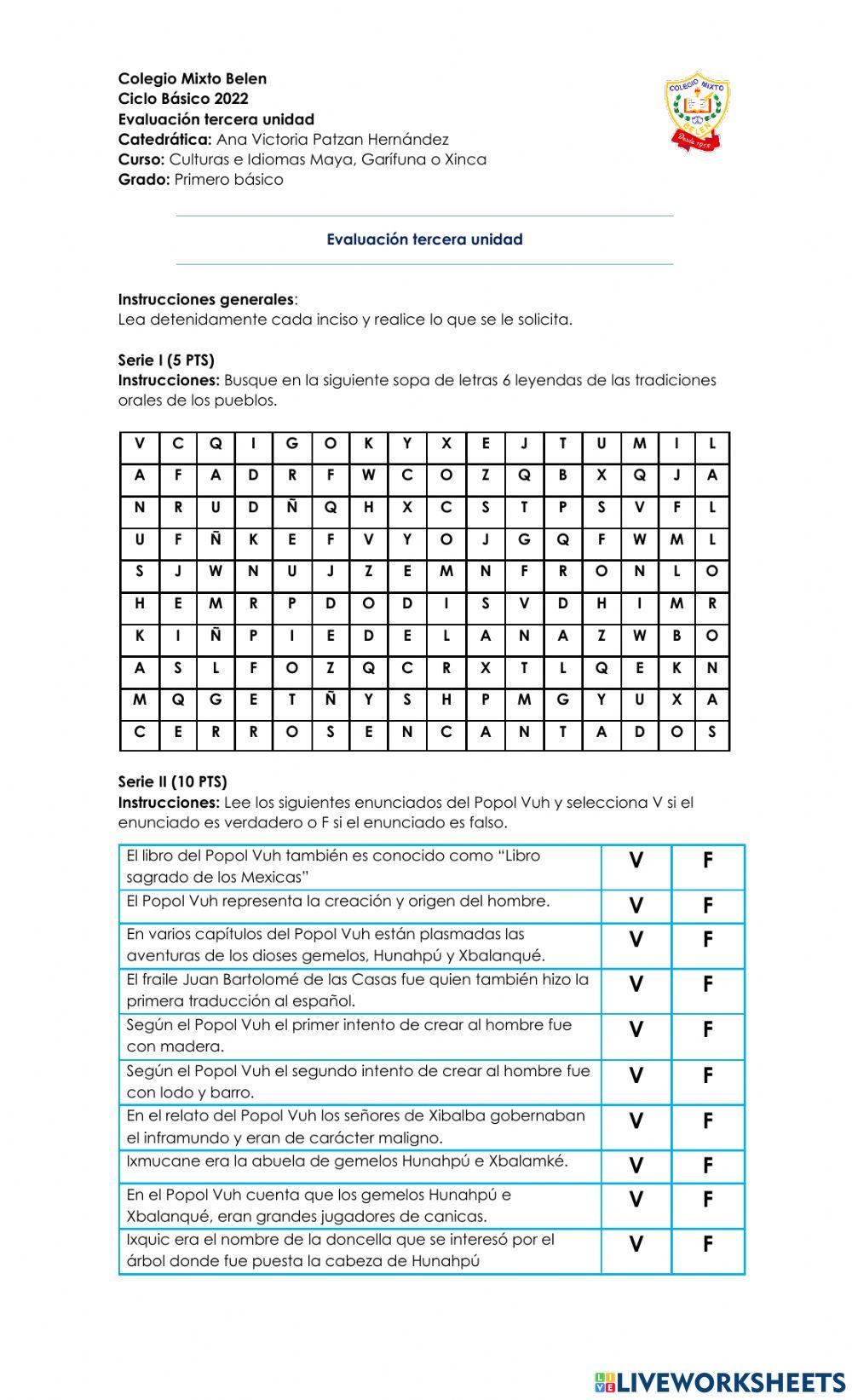 Evaluación Cultura 1