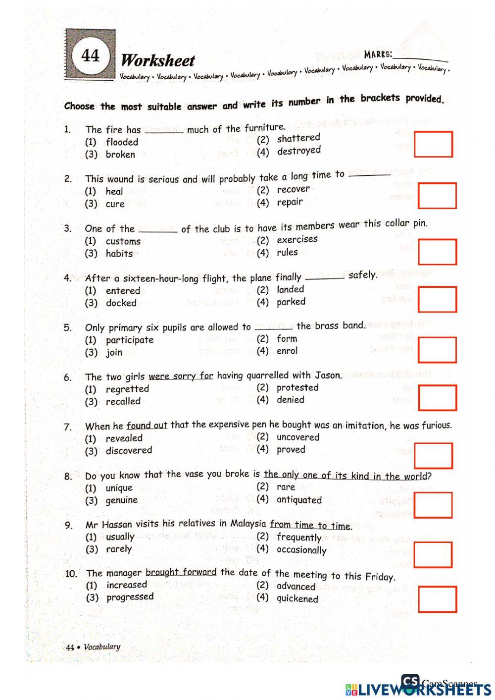 Grammar + vocab part i