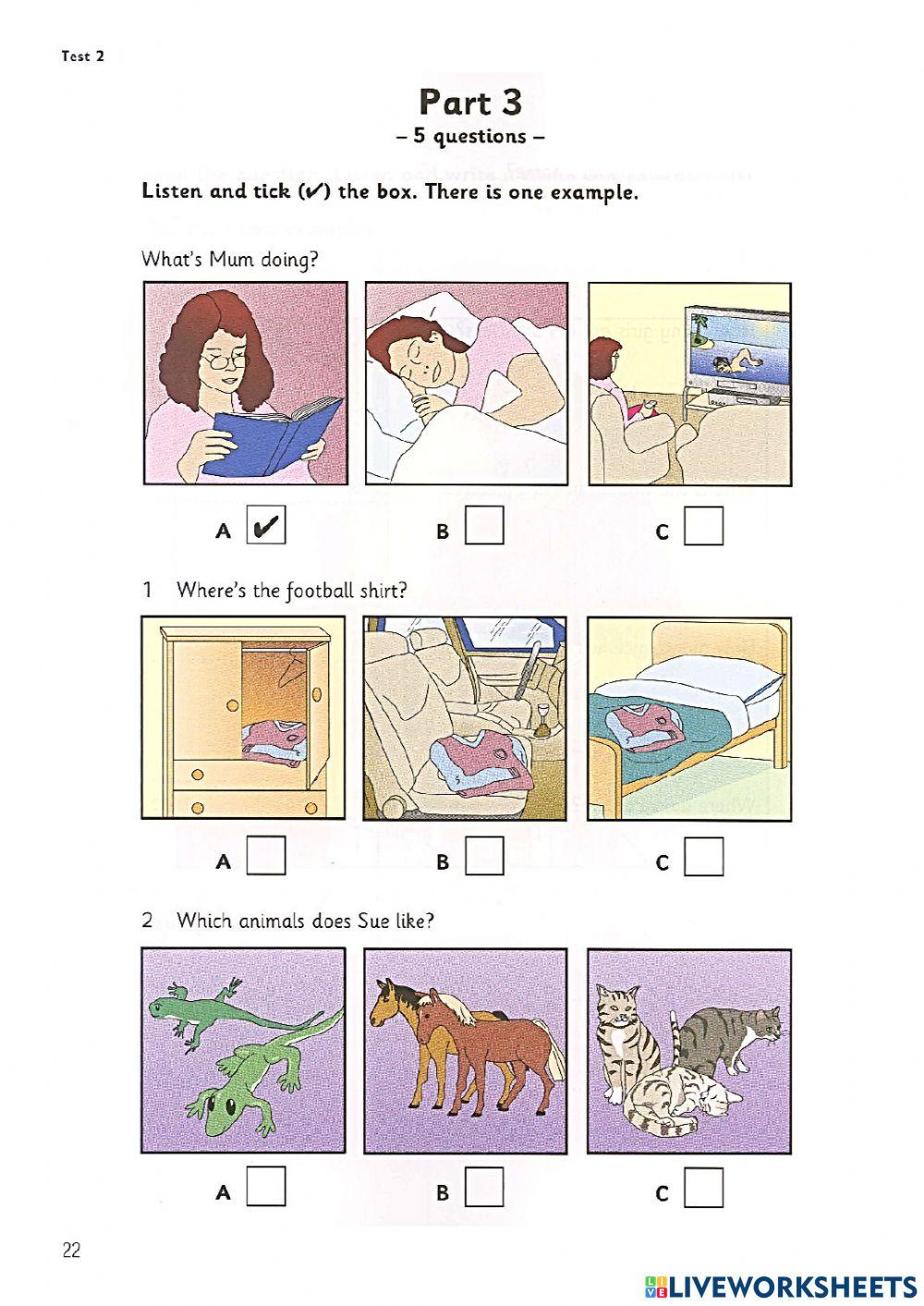 Starters - Test 2 - Book 6 - Listening