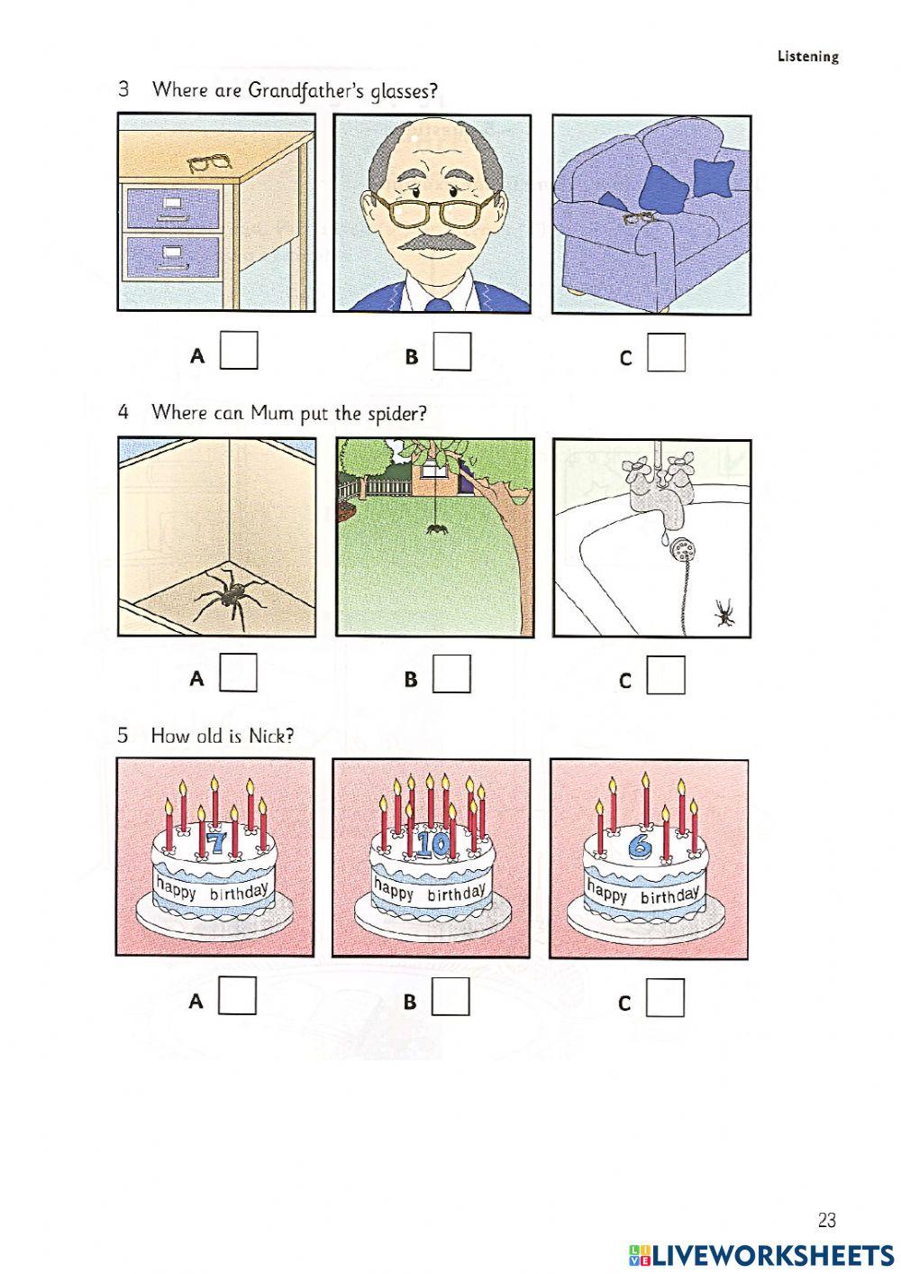 Starters - Test 2 - Book 6 - Listening