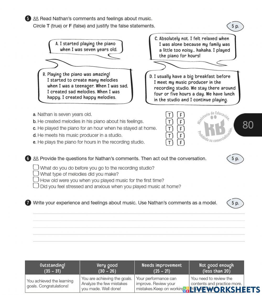 Evluación II Inglés