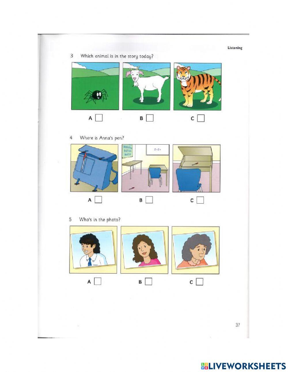 Starters - Test 3 - Book 7 - Listening