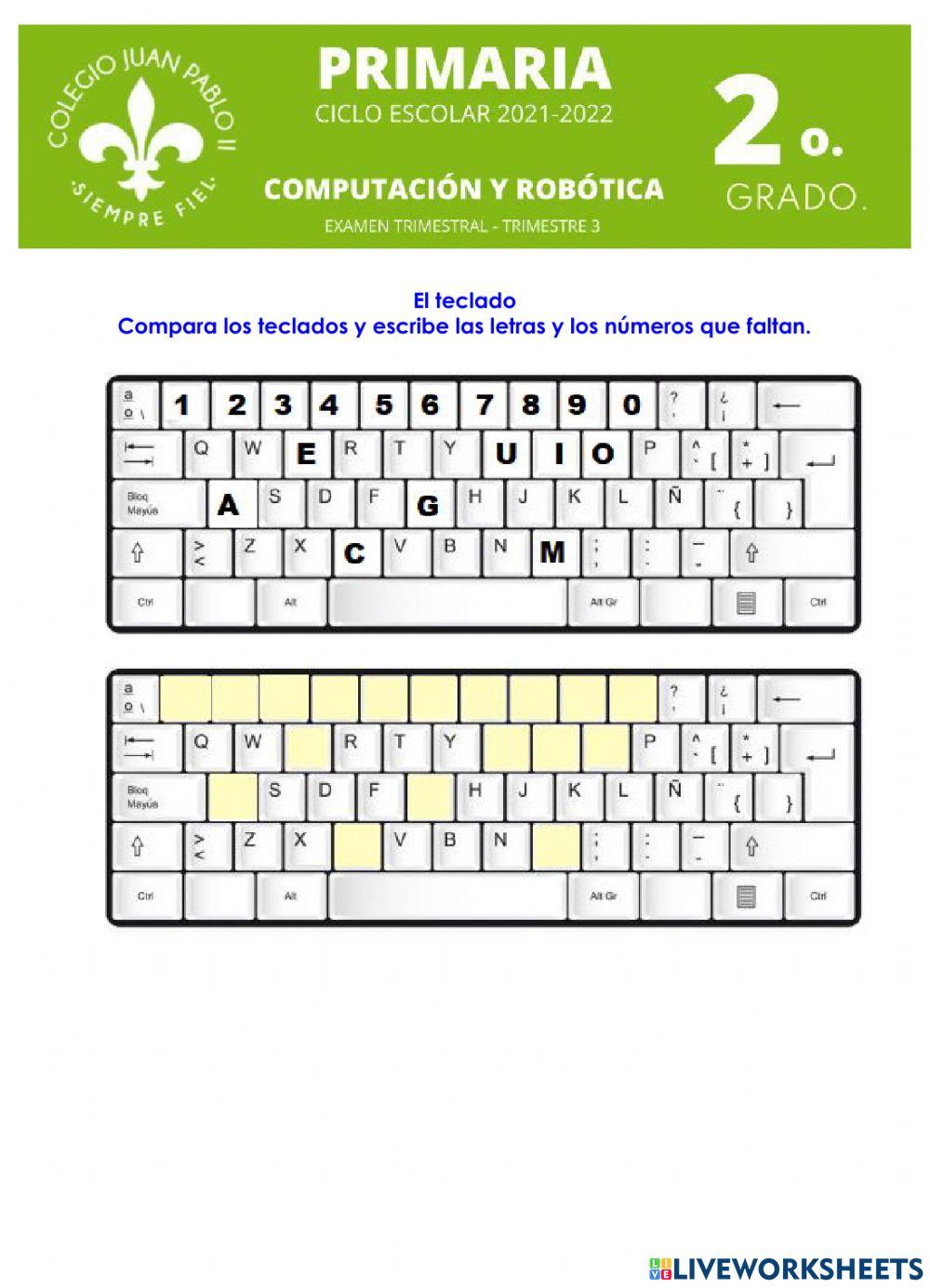 EXAMEN DE TERCER TRIMESTRE 2o GRADO