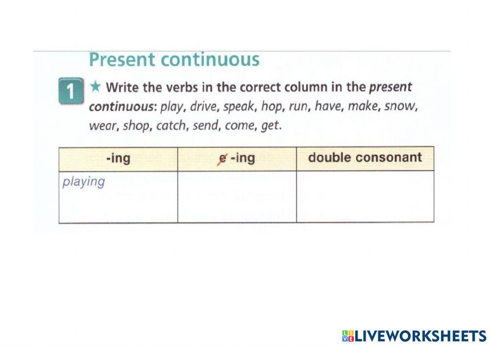 Present Simple-continuous