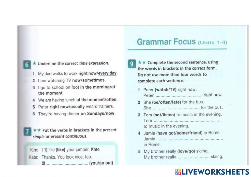 Present Simple-continuous