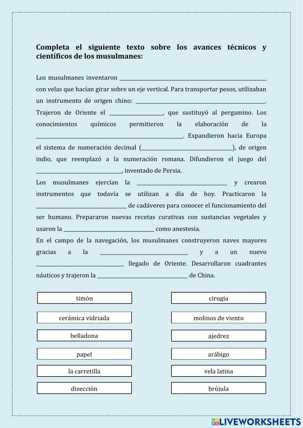 Avances científicos musulmanes