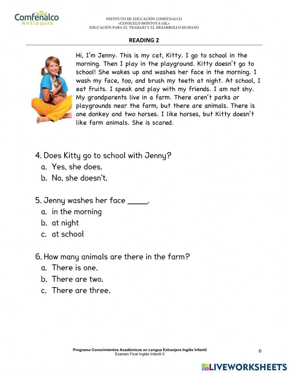 Kids 5 Final Exam (Infantil)