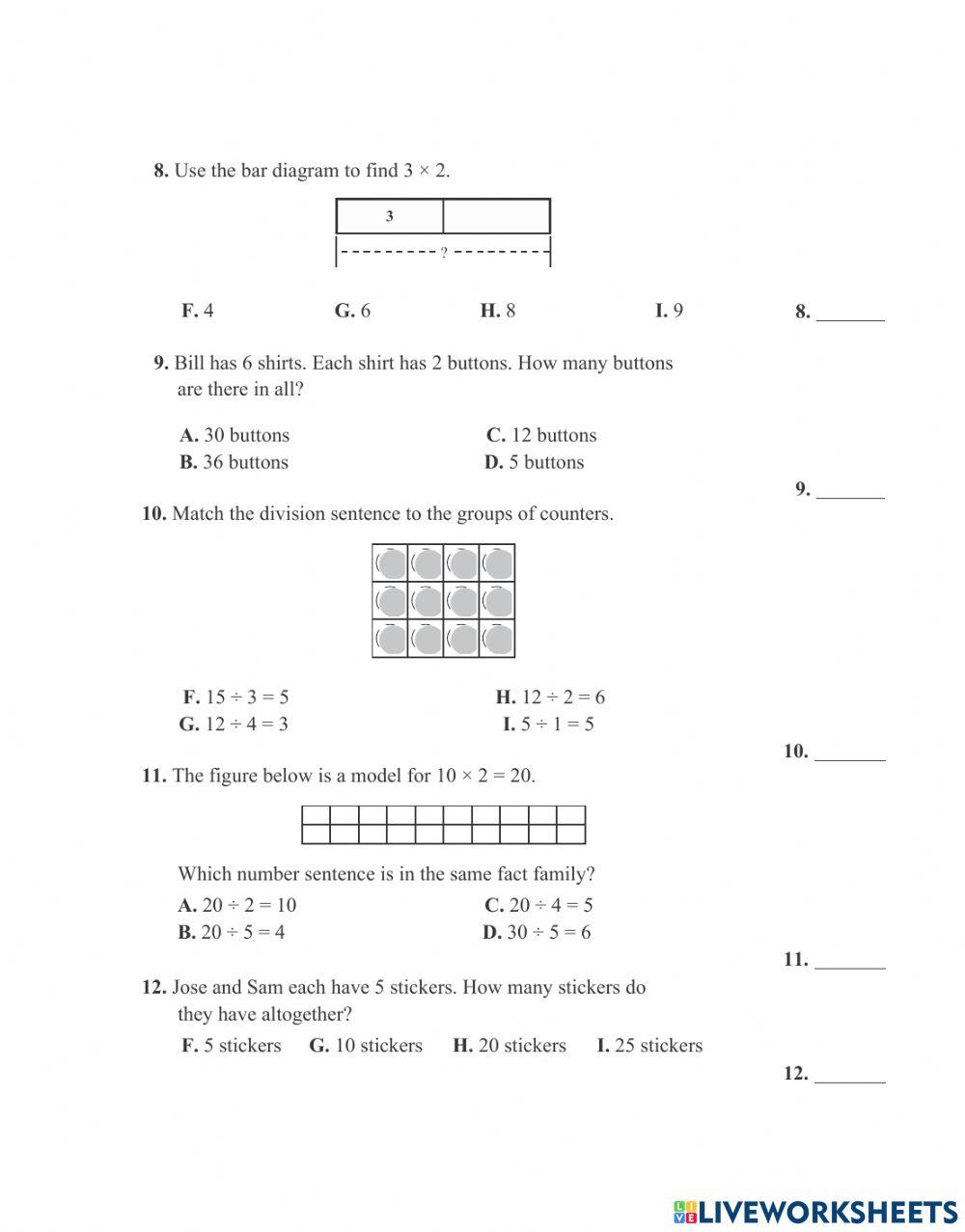 Multiplication and division patterns 5342229 gustavo