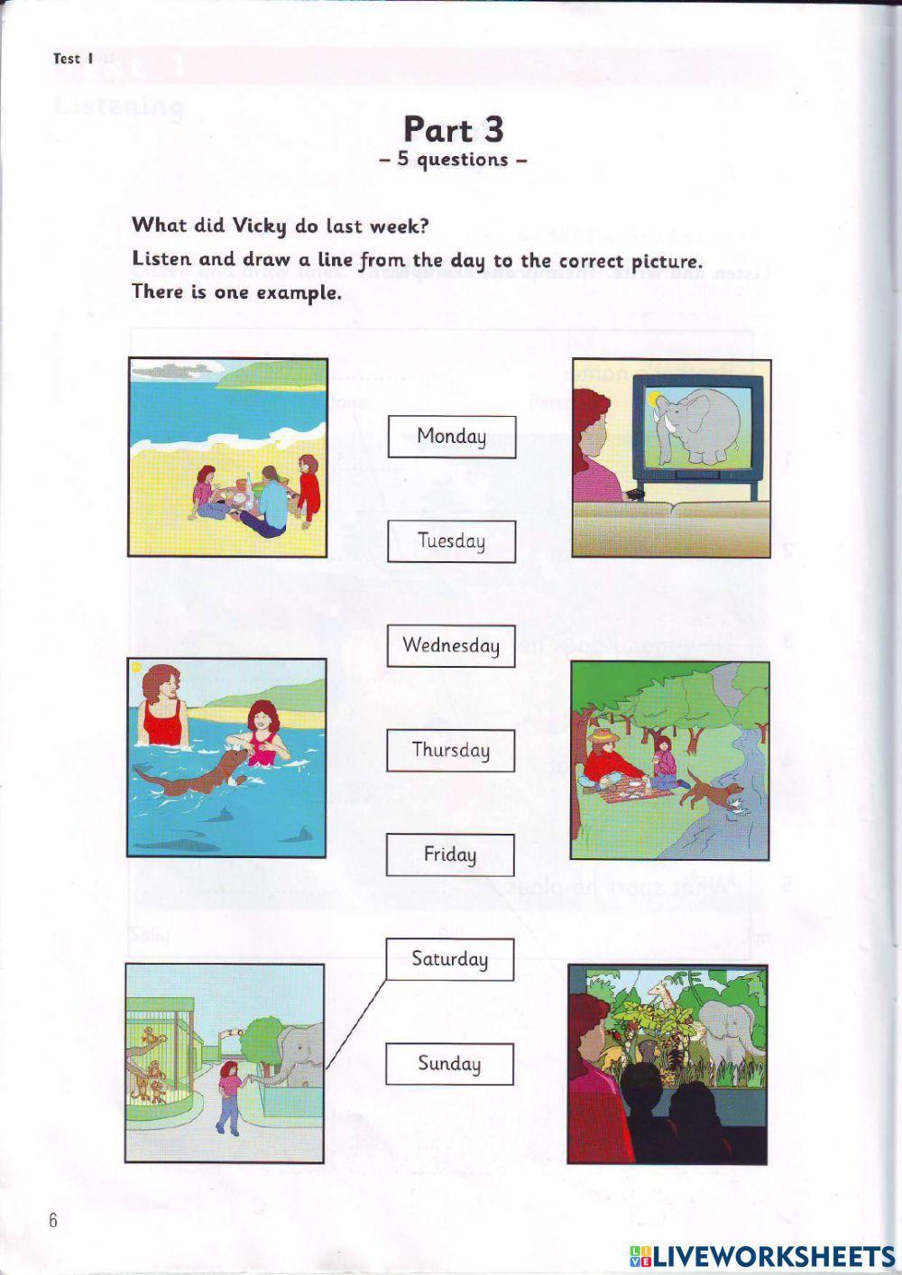 Movers - Test 1 - Book 2 - Listening