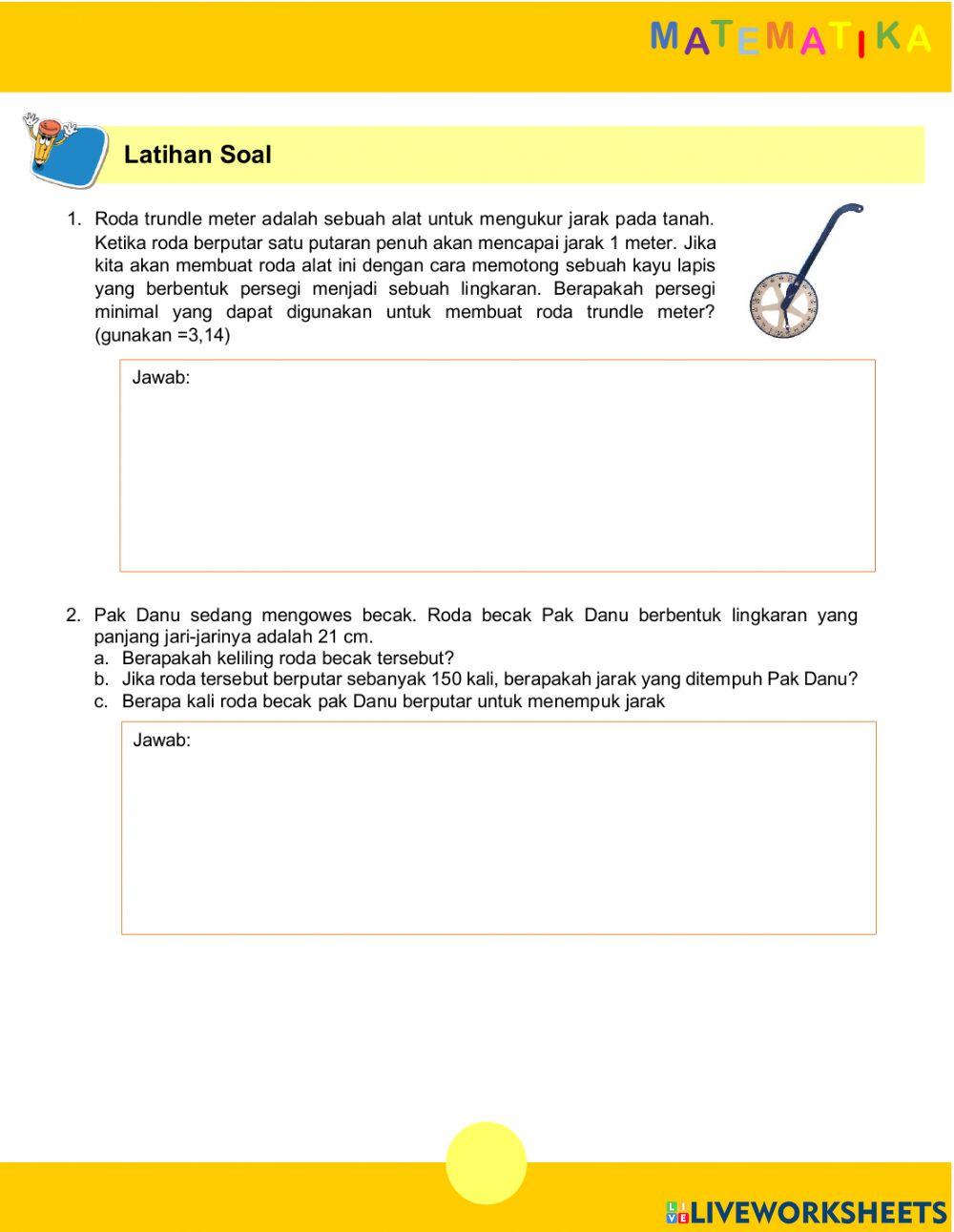 keliling dan luas lingkaran