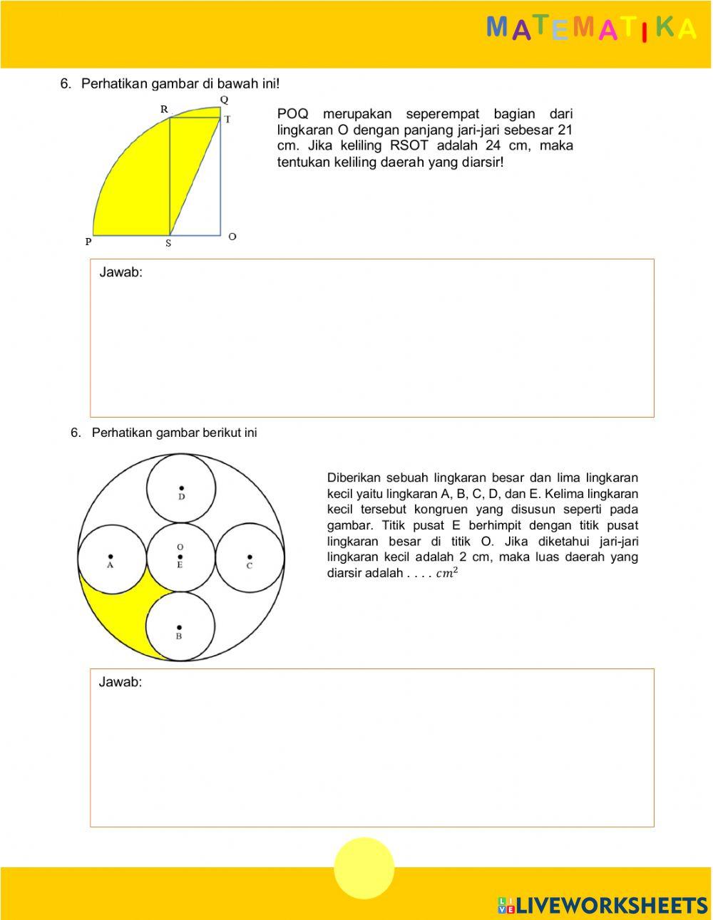 keliling dan luas lingkaran