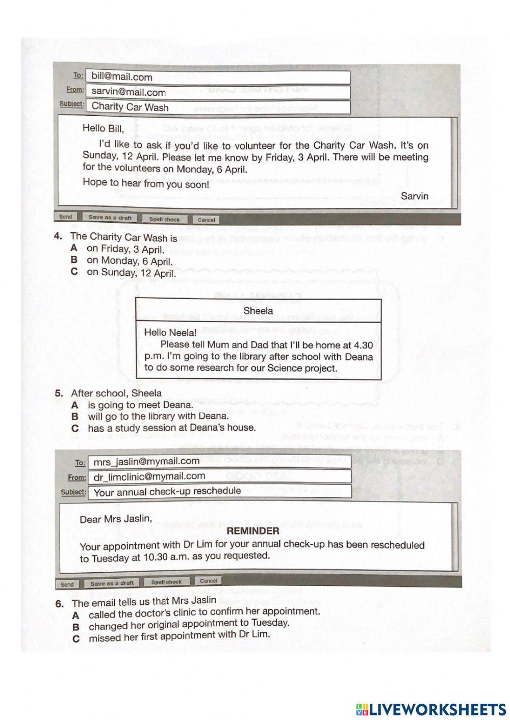 Form 1 English Assessment Test