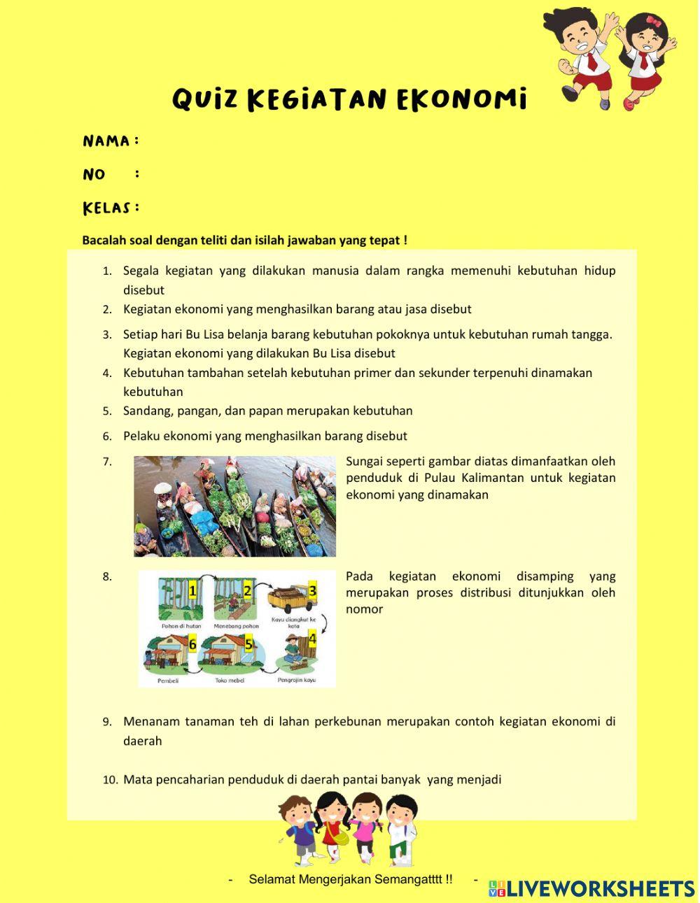 Quiz Kegiatan Ekonomi