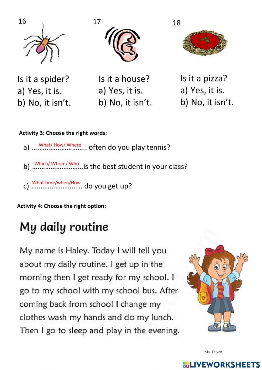 Test tiếng anh đầu vào