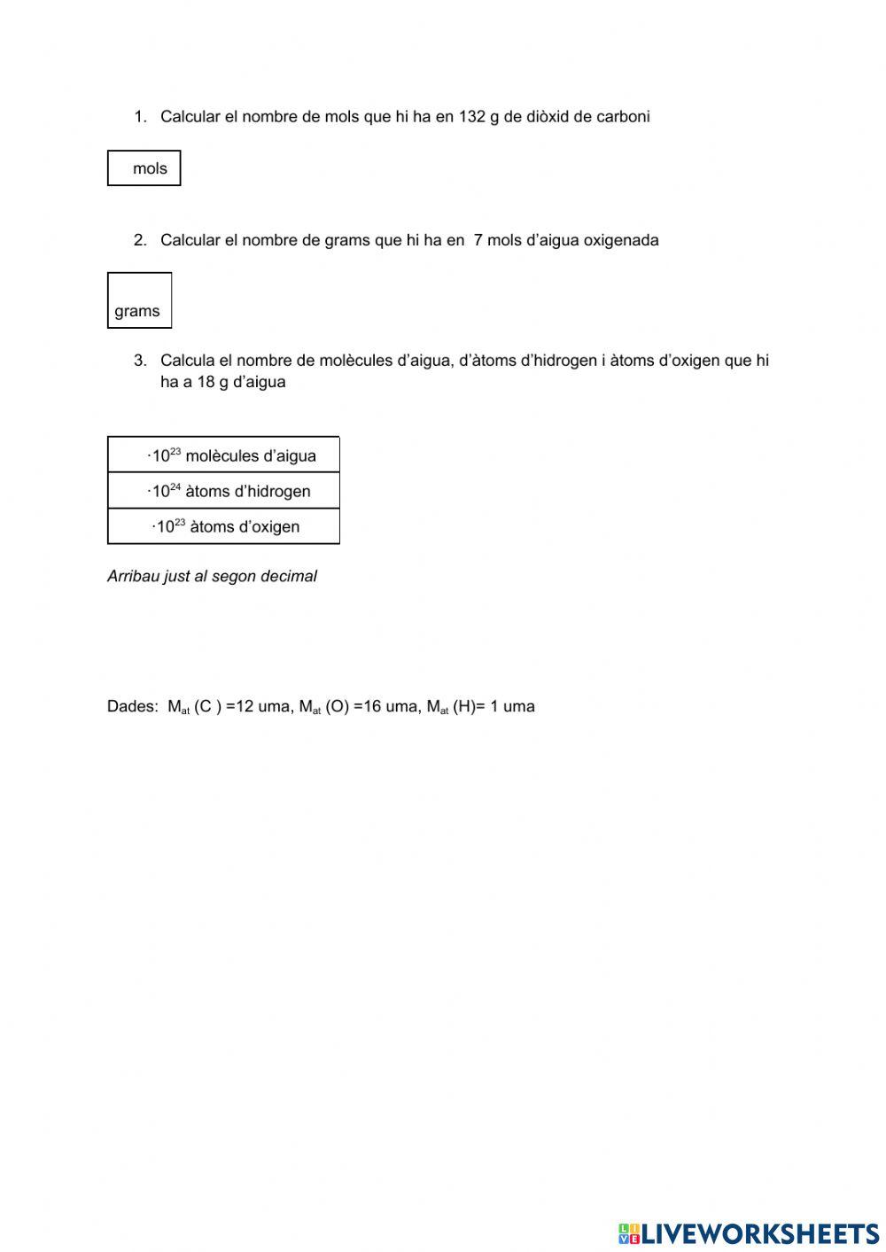 Bases d'estequiometria