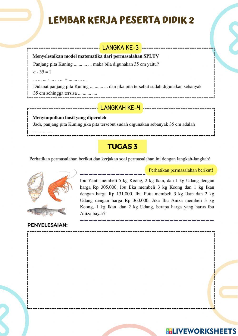 SPLTV (Metode Substitusi)