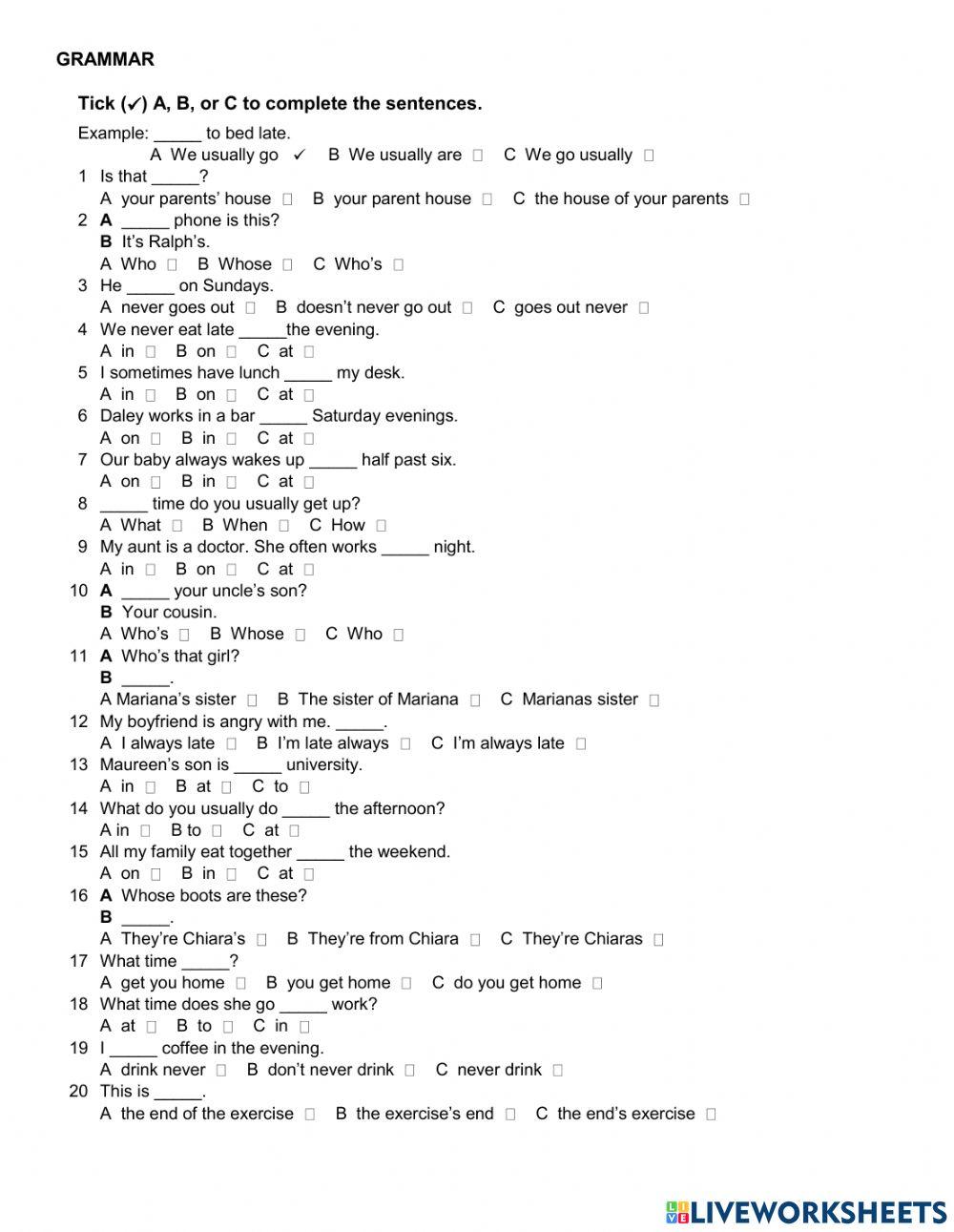 Unit 4 new english file a2