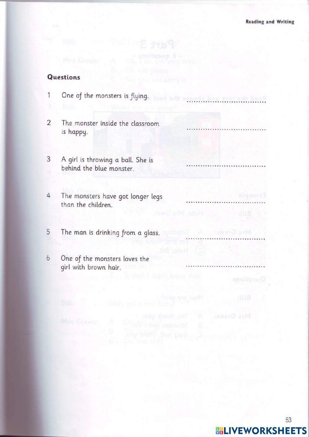 Movets - Test 3.1 - Book 2 - Reading + Writing