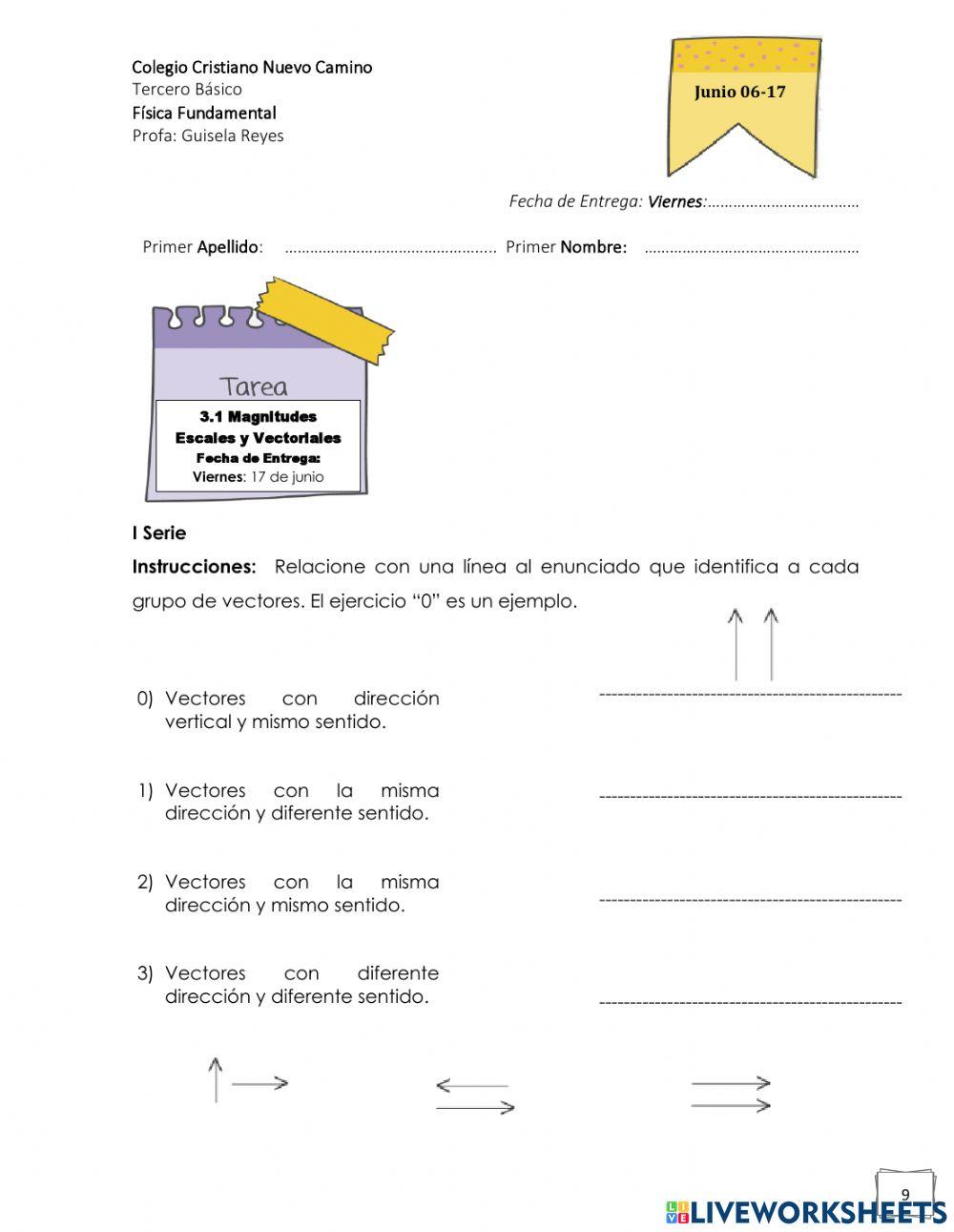 Magnitudes escalares y Vectoriales