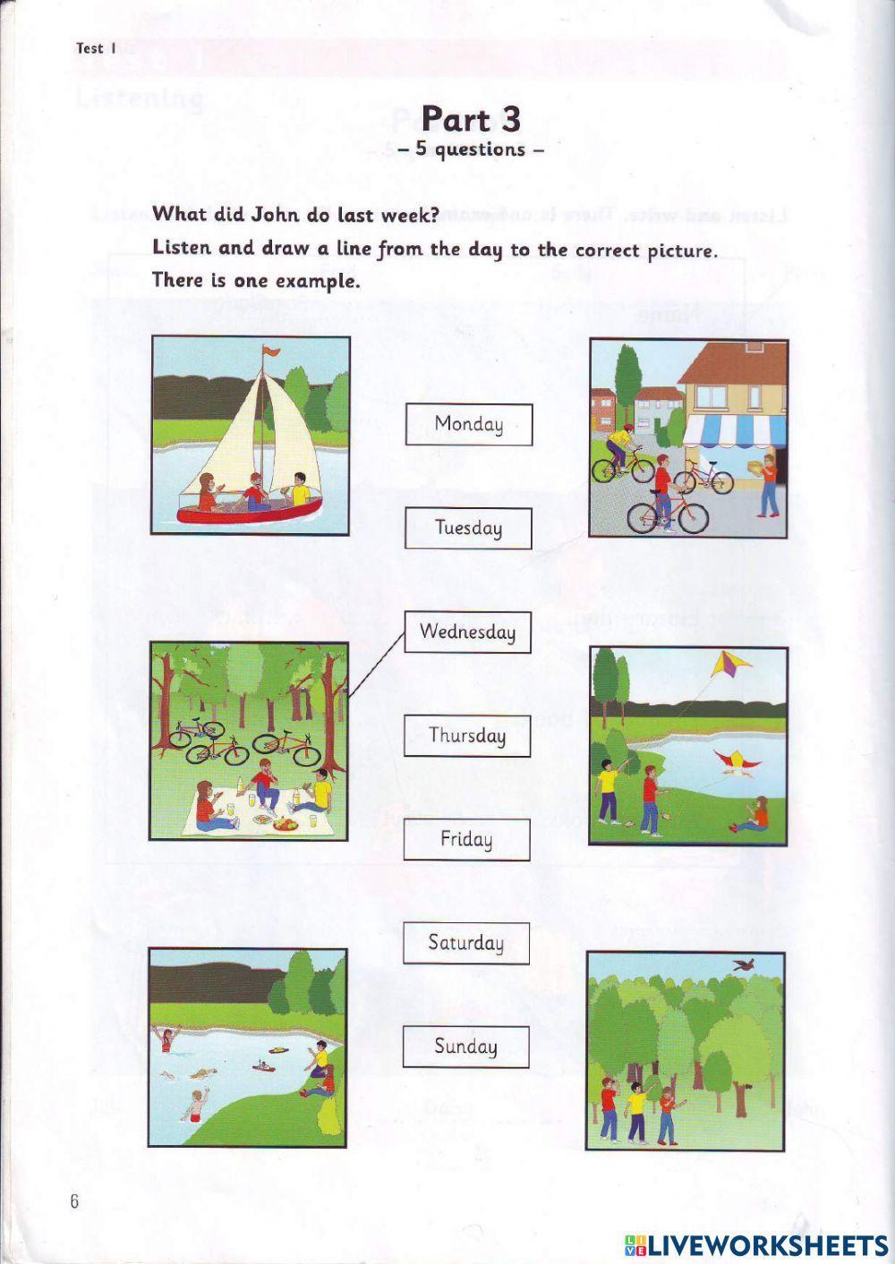 Movers - Test 1 - Book 3 - Listening