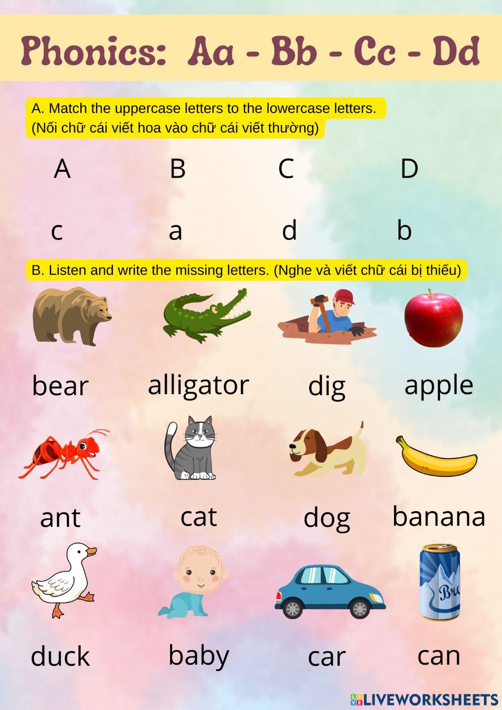 Starter U1L4 - Phonics ABCD