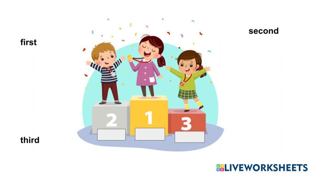 First, second, … | Free Interactive Worksheets | 2071853