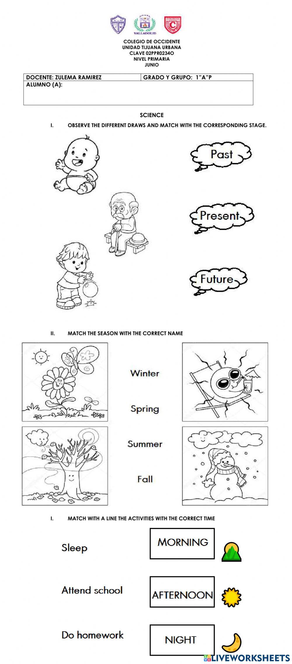 Examen science junio 1ap