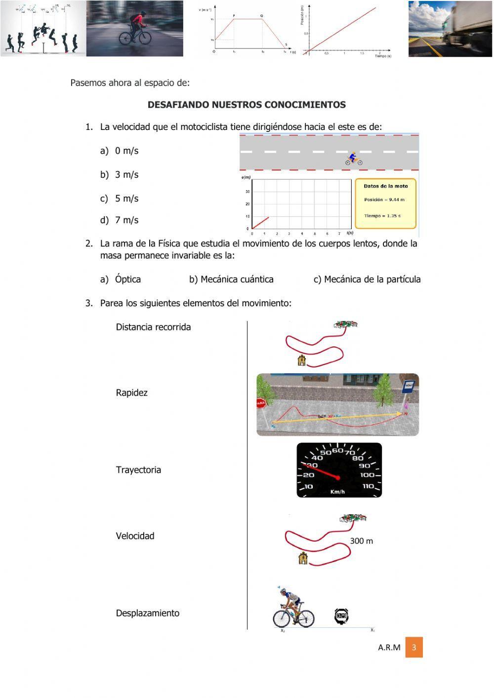 CINEMÁTICA: CLASES DE MOVIMIENTO