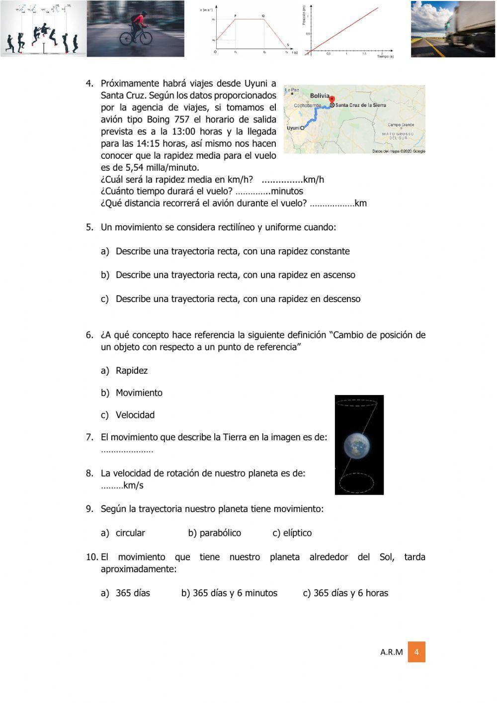 CINEMÁTICA: CLASES DE MOVIMIENTO