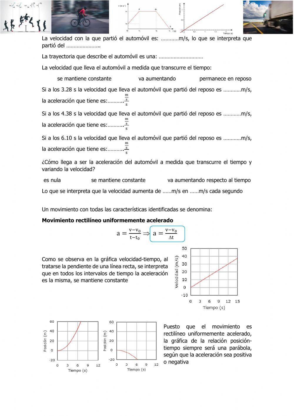  MOVIMIENTO RECTILÍNEO UNIFORMEMENTE ACELERADO