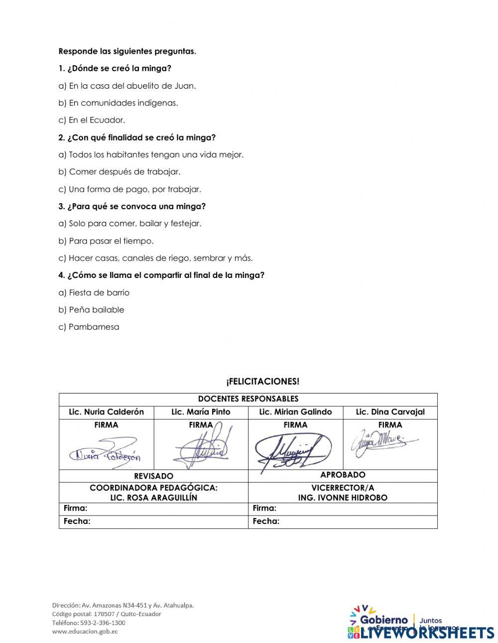 Evaluaciín quimestral