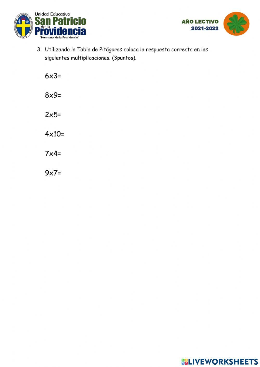 Matematica operaciones