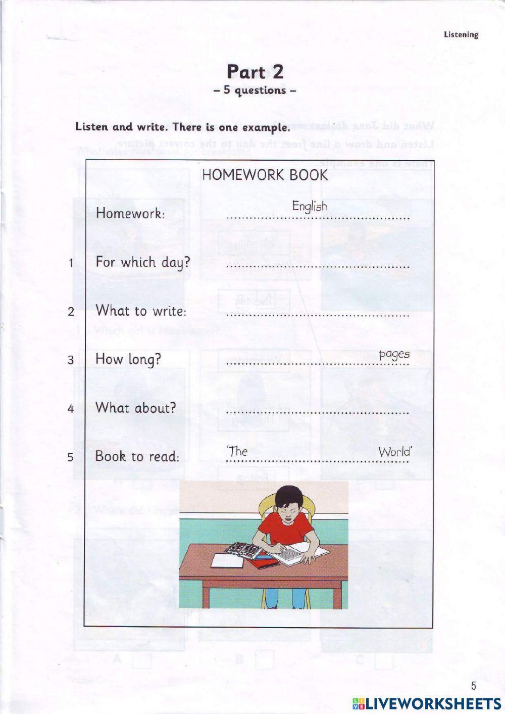 Movers - Test 1 - Book 4 - Listening