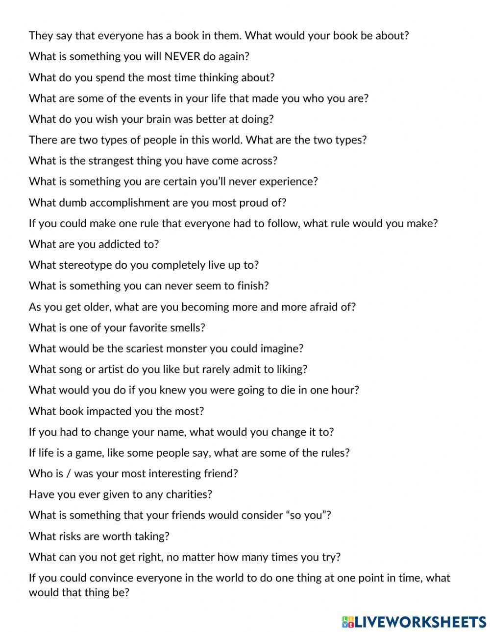 Questions for practice