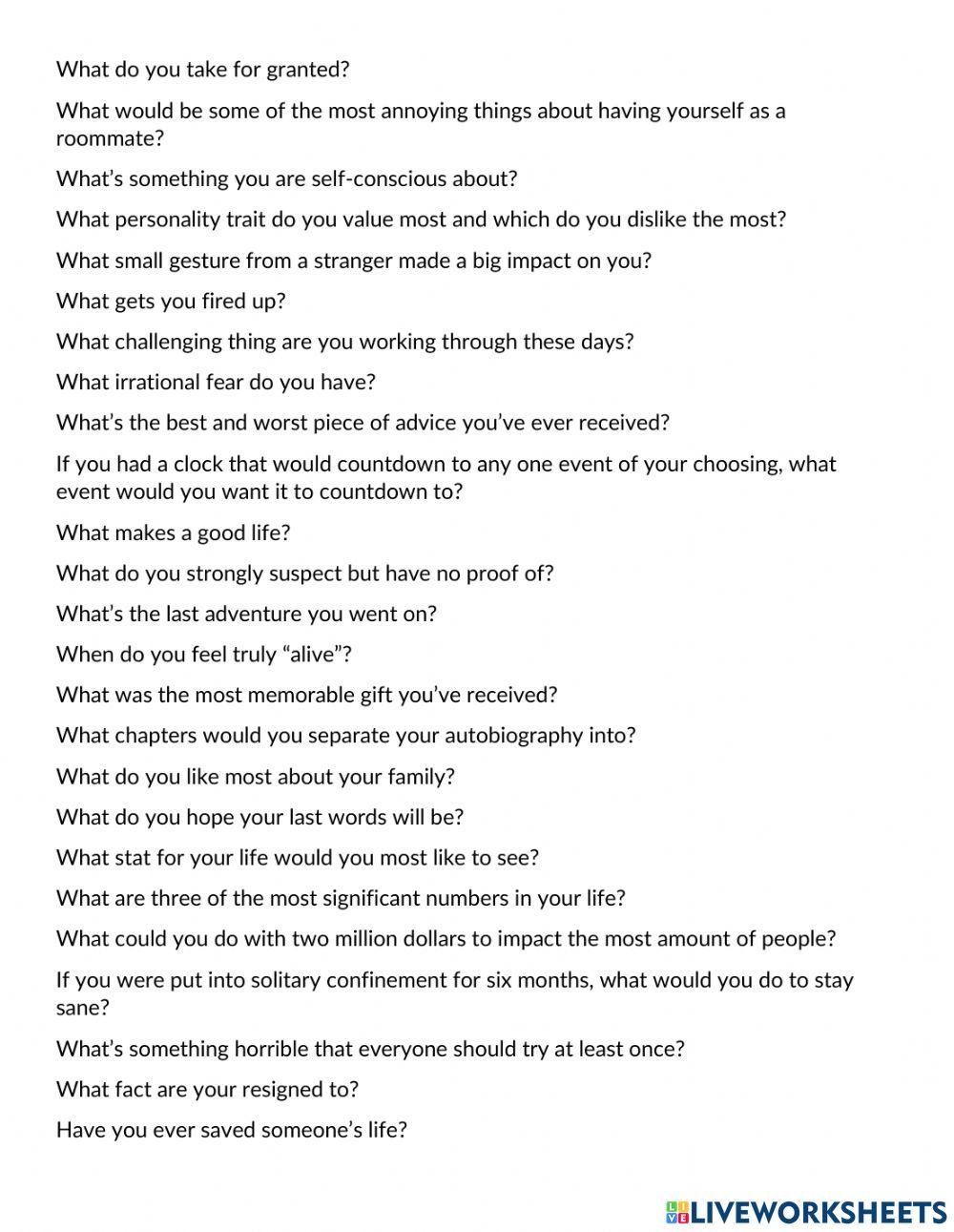 Questions for practice