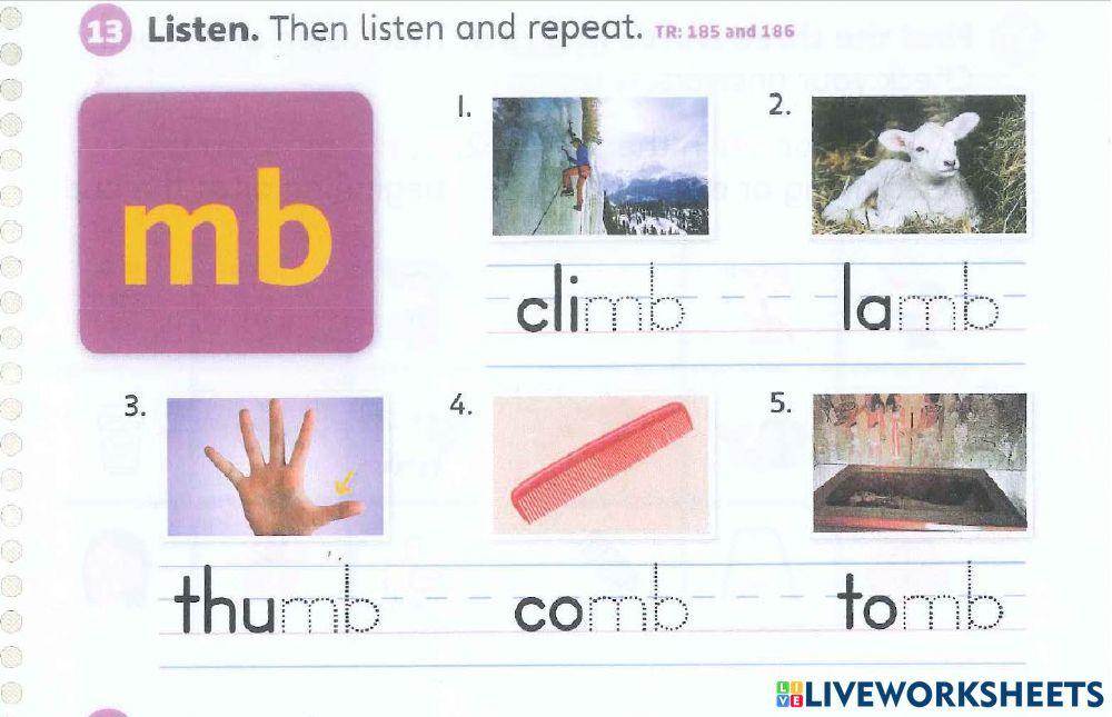 Phonics w, wh, ng, mb